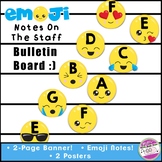 Emoji Music Staff Bulletin Board