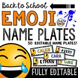 Emoji Classroom Decor: Editable Name Plates
