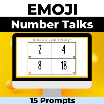 Preview of Emoji Number Talks | Subitizing | Which one Doesn't Belong | No Prep | Paperless