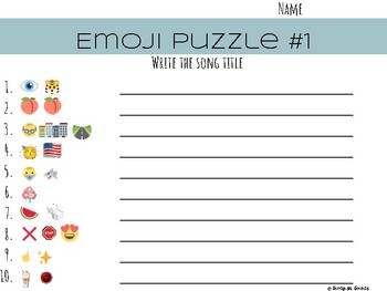 Emoji & Picture Puzzles for Music Class by Surdynski Sounds | TPT