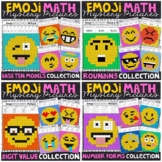 Emoji Place Value and Rounding Emoji Mystery Pictures Bundle