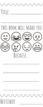 Preview of Emoji Review Bookmark