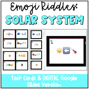 Preview of Emoji Riddles: Solar System & Space Vocabulary {Includes DIGITAL}