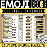 Emoji Editable Schedule Cards