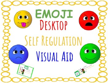 Preview of Emoji Self Regulation Visual Aid Desk Strip/ Daily Check-In Chart