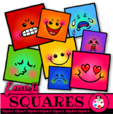 Emoji Squares - Doodle Clip Art Polygon Shapes