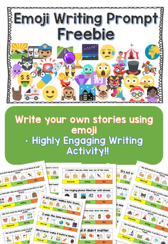 Preview of FREE Emoji Story Writing Prompts | Narratives | Social Media Literacy