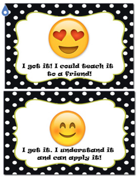 Preview of Emoji Student Self Assessment Chart