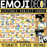 Daily Editable Schedule Cards: Emoji Classroom Decor