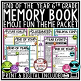 Emoji End of Year Memory Book 6th Grade Last Week of Schoo