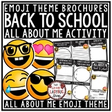 Emoji Theme Back to School All About Me Writing Activities