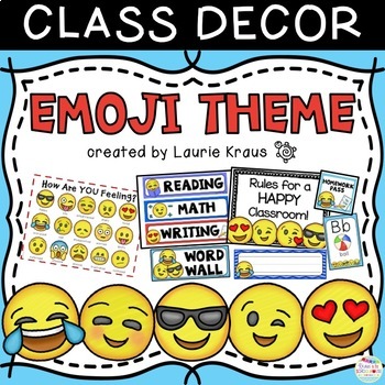 EMOJI Classroom Theme Bundle • Teacha!