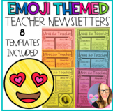 Emoji Theme Editable Teacher Newsletter Templates - Meet t