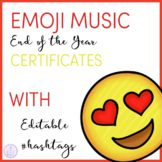 Emoji Themed End of Year Music Awards with Editable Hashtags