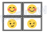 Emoji Themed Memory Matching Partner Cards (White Series)