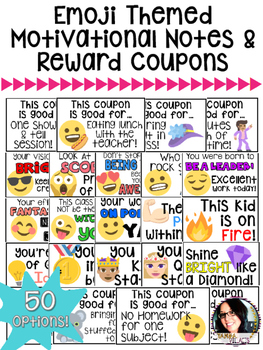 50 Emoji Themed Motivational Positive Notes & Reward 