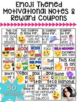 Back to School 50 Emoji Themed Motivational Positive Notes 