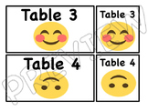 Emoji Themed Table and Group Card Labels