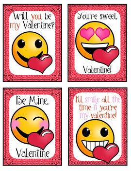 Emoji Valentine Cards and Bookmarks by First Grade Found Me- Chrissy Heath