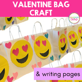 Emoji Valentine's Day Bag and Writing Craft - Fun DIY Activity