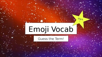 Preview of Emoji Vocabulary - Star Life Cycle