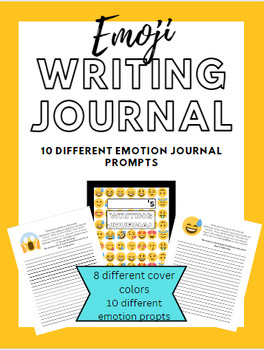 Preview of Emoji Writing Journal with Prompts (Emotions): Social Emotional Learning SEL