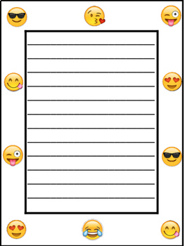 Emoji Writing Paper by Teaching with a Touch of Class | TpT