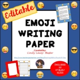 Emoji Writing Paper - Editable for Distance/Remote Learning