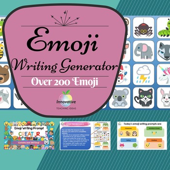 Preview of Emoji Creative Writing Generator | Fun Quick Writes | Social Media Literacy Unit