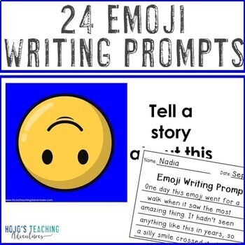 Preview of NO PREP Emoji Writing Prompts | Social Emotional Learning | Emoji Day
