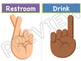 Emoji and Sign Language Classroom Management Signs
