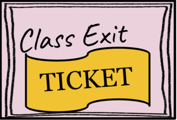 exit ticket clipart
