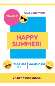 Preview of Emoji summer poster