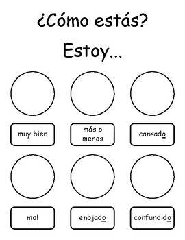 Emotions / Emojis / ¿Cómo estás? by Simple Spanish Language Materials
