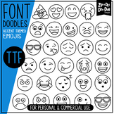 Emojis / Smiley Faces Doodle Font {Zip-A-Dee-Doo-Dah Designs}