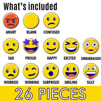 Emojis Smiley Faces Emoticons Clipart - MINISET by PetersGames