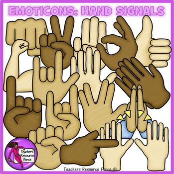 Preview of Emoticon clip art: hand signals emoji clipart