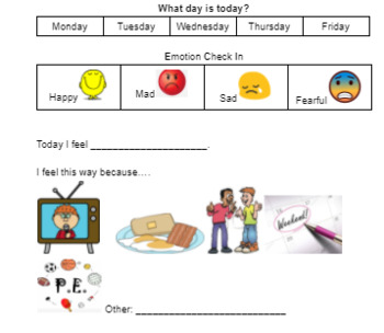 Emotion Check in by Teaching Special Moments | TPT