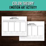 Emotion Color Theory Art Project | Printable Template