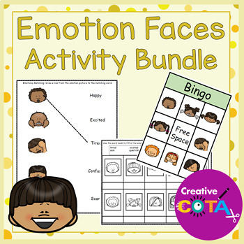 Emotion Faces Activities and Worksheets by CreativeCOTA LLC | TpT