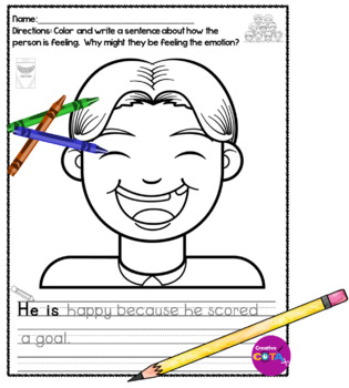 self regulation emotion faces activities and worksheets by