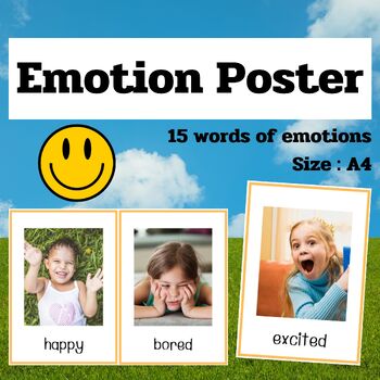 Preview of Emotion & Feeling vocabulary, 15 words