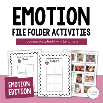 Preview of Emotion File Folder Activities