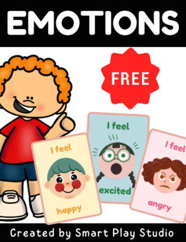 Emotion Flashcards / Feeling Charts *FREE* by Smart Play Studio | TPT