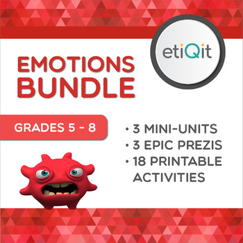 Preview of Emotion Management Middle School Bundle | Prezis & Printable Activities