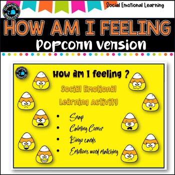 Preview of Emotion /Mental Health Check In | Social Emotional Learning-POPCORN version