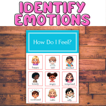 Emotion Poster: Help Children Navigate Feelings with 9 Expressive Emotions