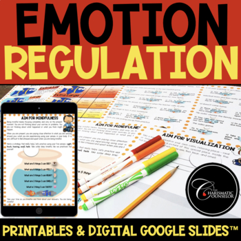 Preview of Emotion Regulation Lessons / Interactive Game / Digital Google Slides™