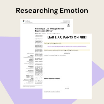 Preview of Emotion Research Task