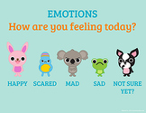Emotion Scale Poster "How are you feeling today?" 8 1/2 x 11